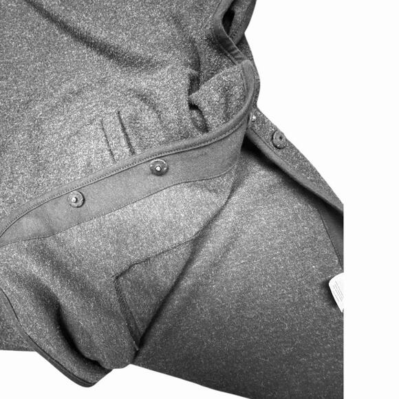 J.Jill 3/4 Sleeve Fit At Ease Zip-Front Poncho Heather Charcoal Size M/L - Picture 7 of 11